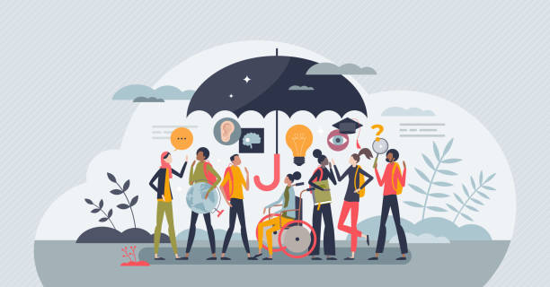 Image representing varied people and educational symbols